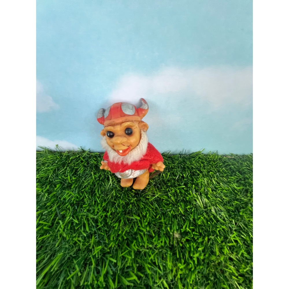 RARE VINTAGE VIKING (#2) - 3 1/2" Unmarked Reisler Troll Doll